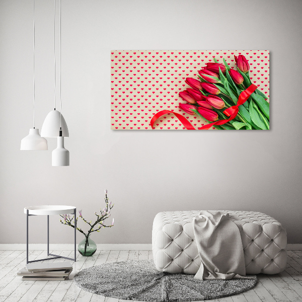 Foto obraz canvas Tulipány srdce