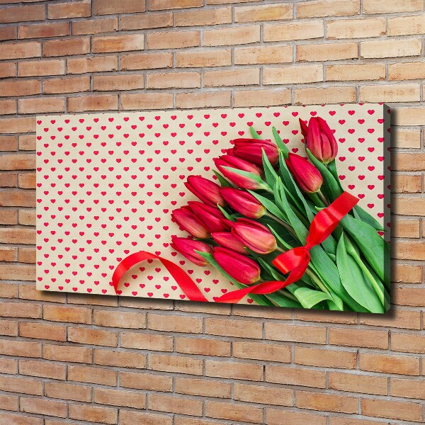 Foto obraz canvas Tulipány srdce