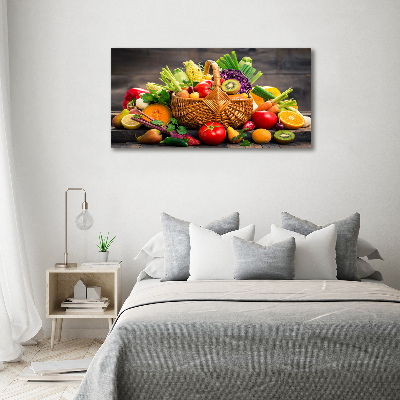 Moderní obraz canvas na rámu Koš zeleniny ovoce