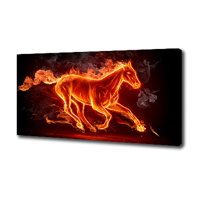 Foto obraz tištěný na plátně Kůň v plamenech