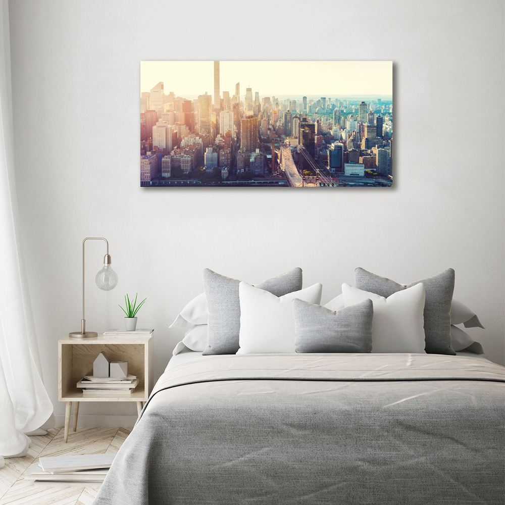 Moderní obraz canvas na rámu New York ptačí pohled