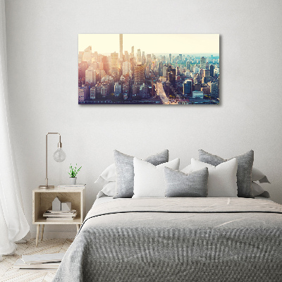 Moderní obraz canvas na rámu New York ptačí pohled