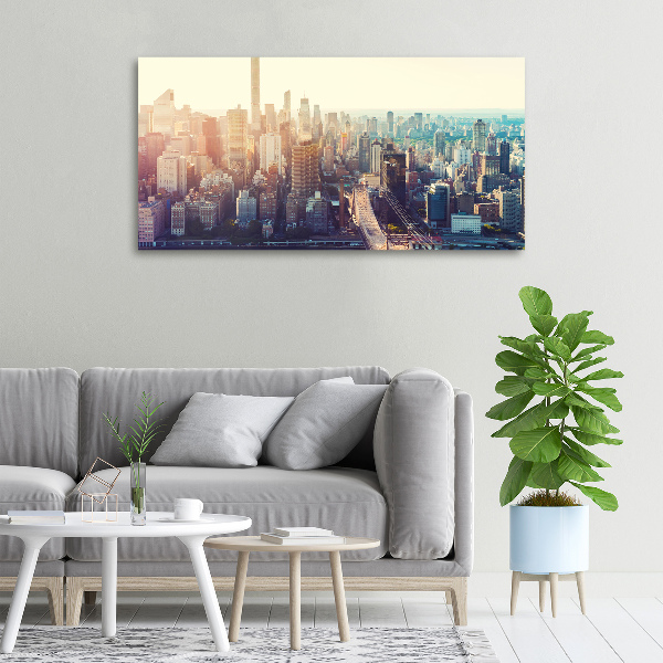 Moderní obraz canvas na rámu New York ptačí pohled