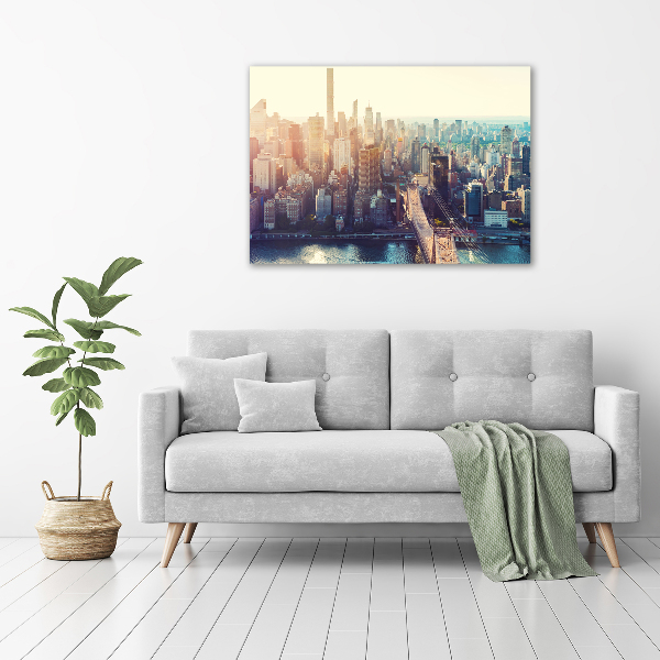 Moderní obraz canvas na rámu New York ptačí pohled