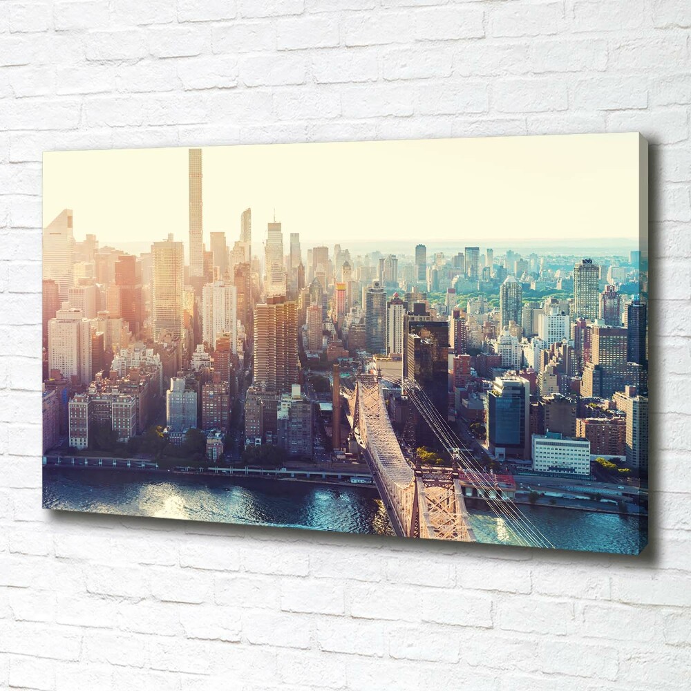 Moderní obraz canvas na rámu New York ptačí pohled