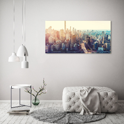 Moderní obraz canvas na rámu New York ptačí pohled