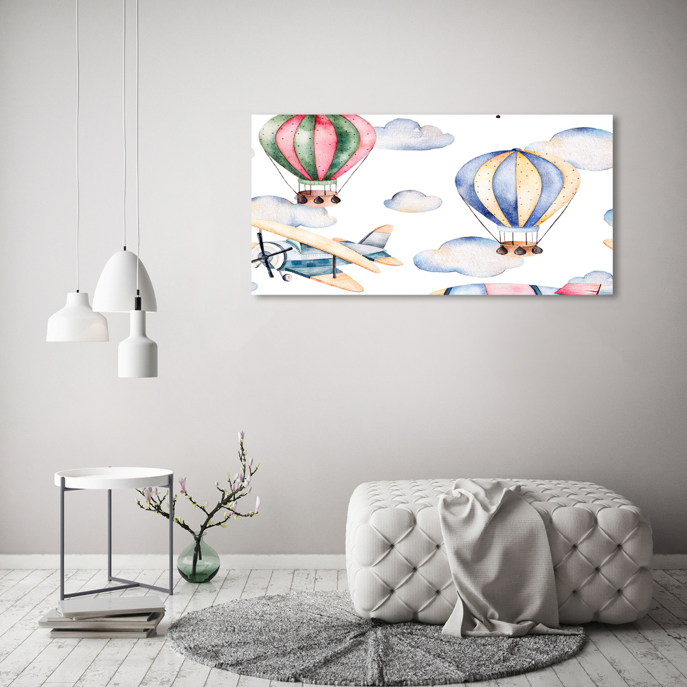 Foto obraz na plátně do obýváku Letadla a balony