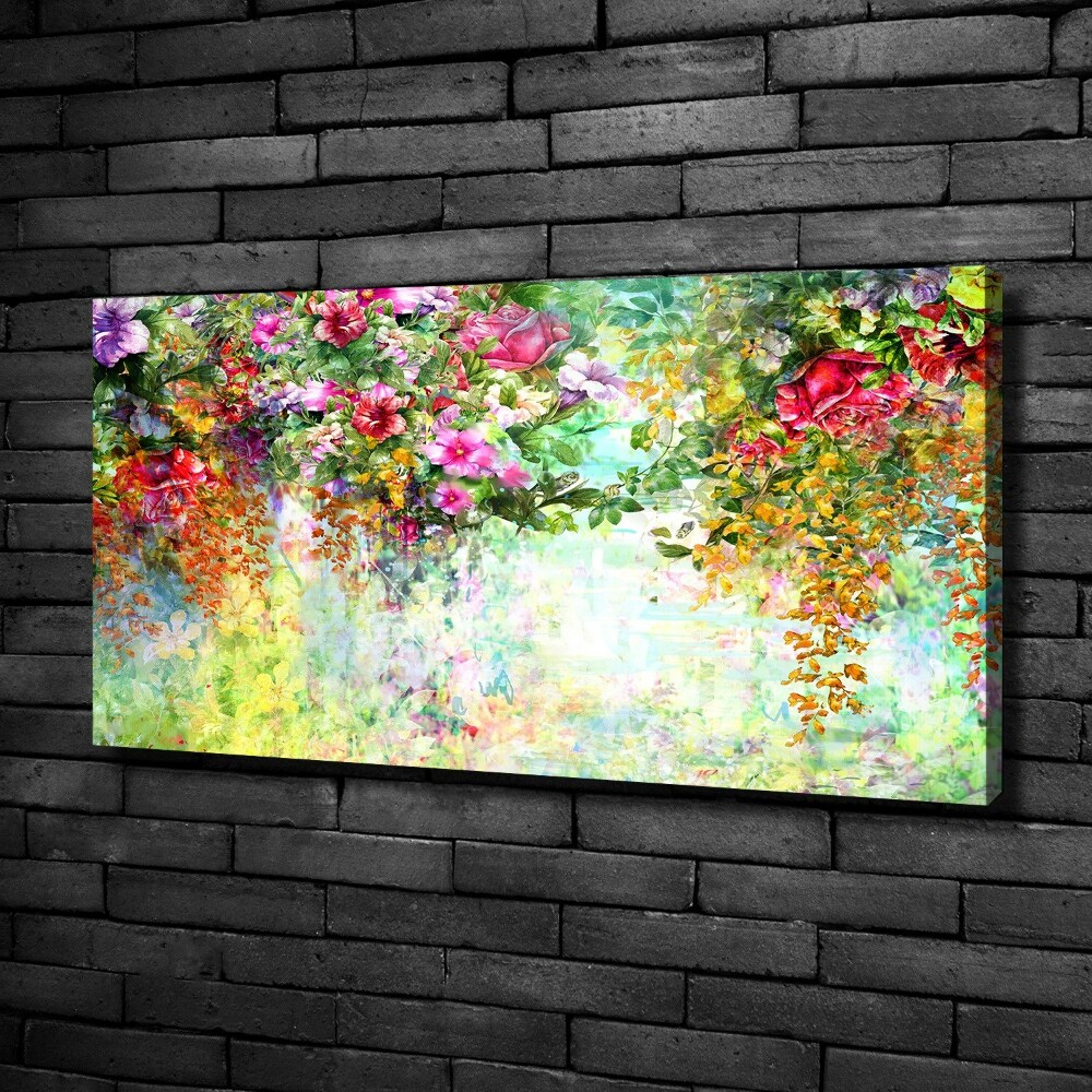 Foto obraz na plátně do obýváku Barevné květiny