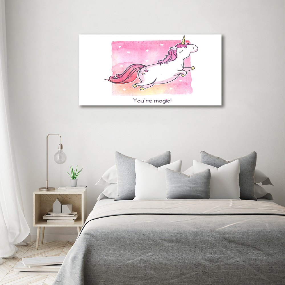 Foto obraz canvas Růžový jednorožec