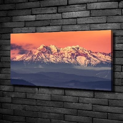 Foto obraz na plátně Východ slunde Tatry