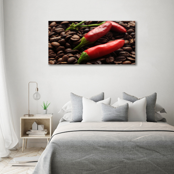 Foto obraz canvas Chilli a káva