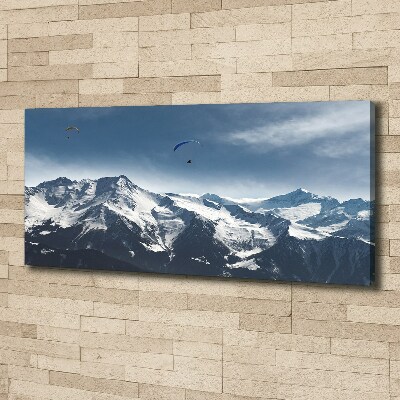 Foto obraz na plátně Paragliding Alpy