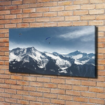 Foto obraz na plátně Paragliding Alpy
