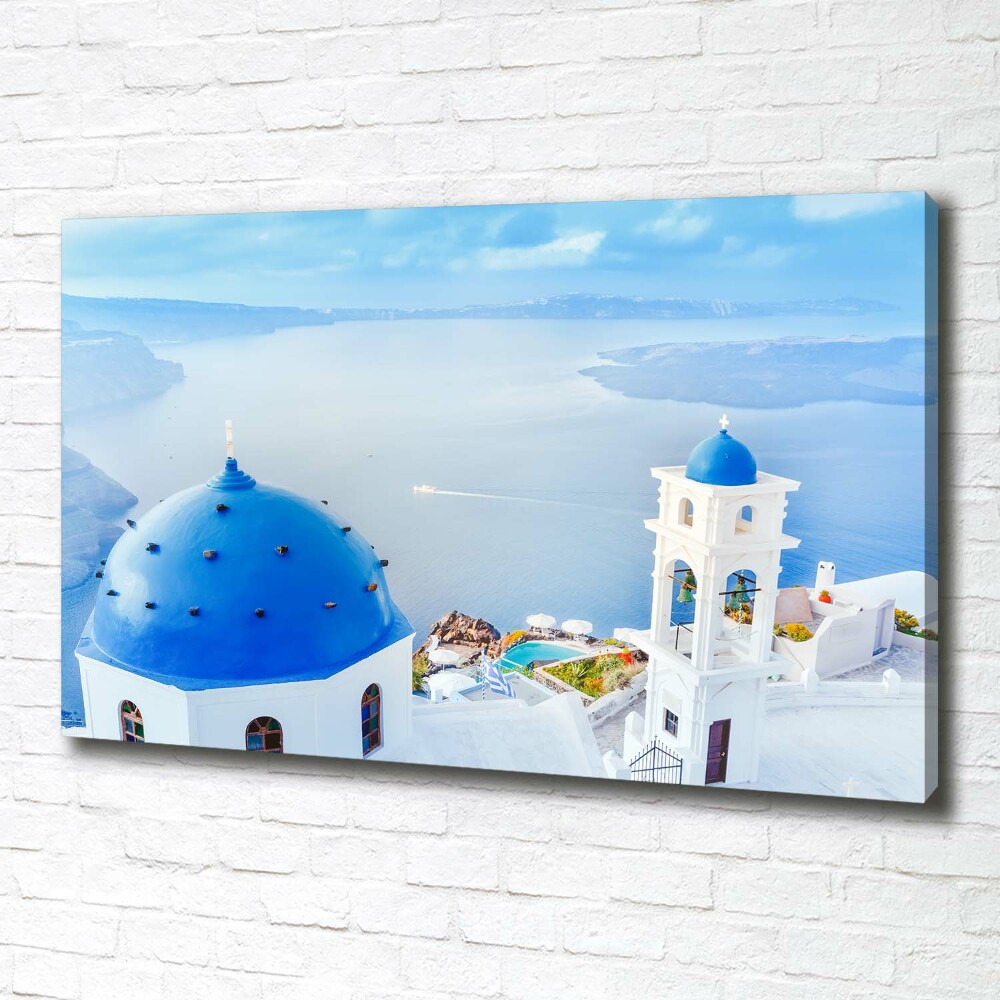 Moderní fotoobraz canvas na rámu Santorini Řecko