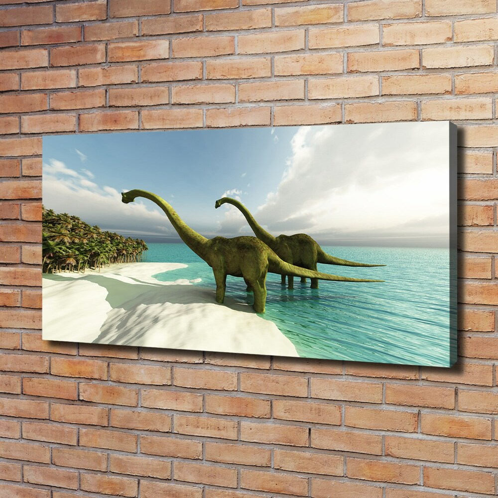 Foto obraz canvas Dinozaury na pláži