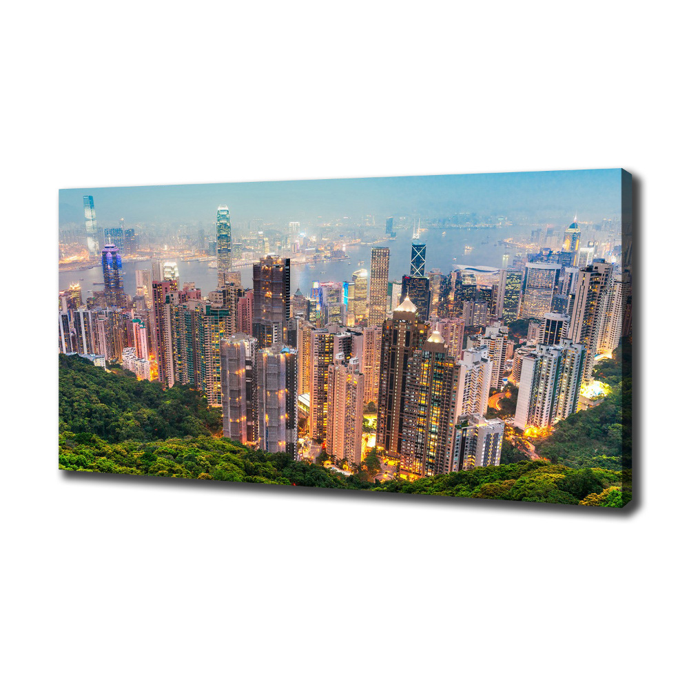 Moderní fotoobraz canvas na rámu Hongkong