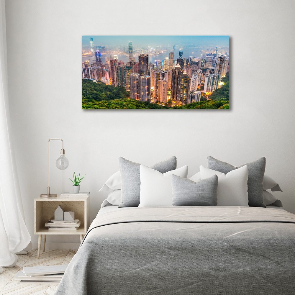 Moderní fotoobraz canvas na rámu Hongkong