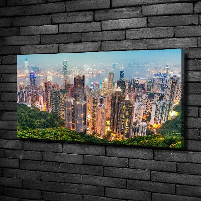 Moderní fotoobraz canvas na rámu Hongkong