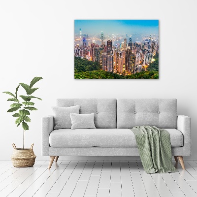 Moderní fotoobraz canvas na rámu Hongkong