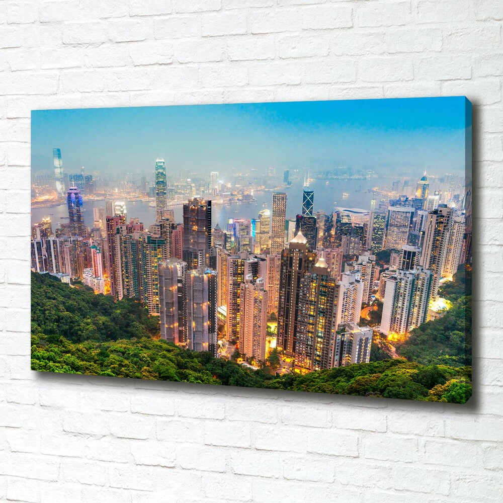 Moderní fotoobraz canvas na rámu Hongkong