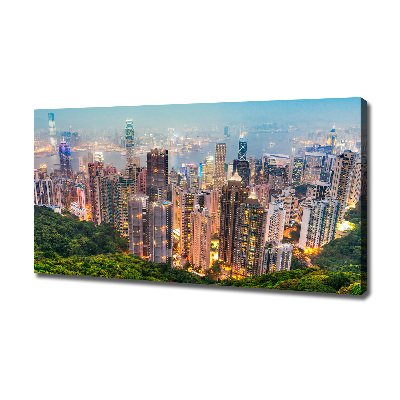 Moderní fotoobraz canvas na rámu Hongkong