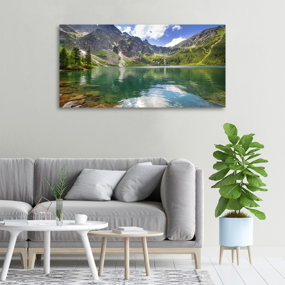 Moderní obraz canvas na rámu Mořské oko Tatry