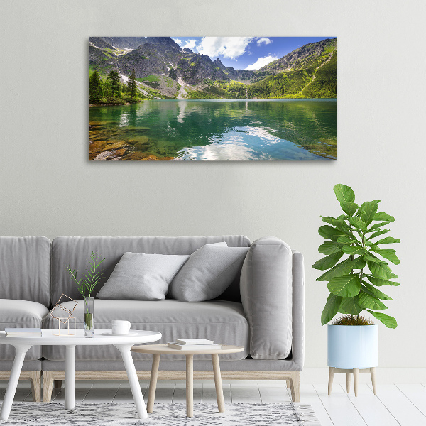 Moderní obraz canvas na rámu Mořské oko Tatry