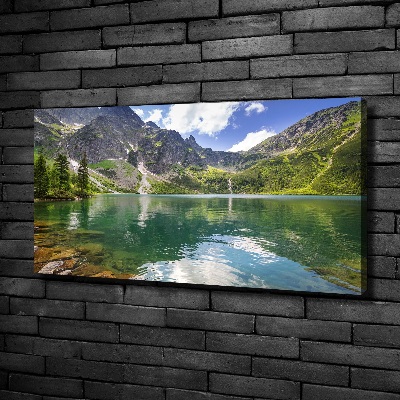 Moderní obraz canvas na rámu Mořské oko Tatry