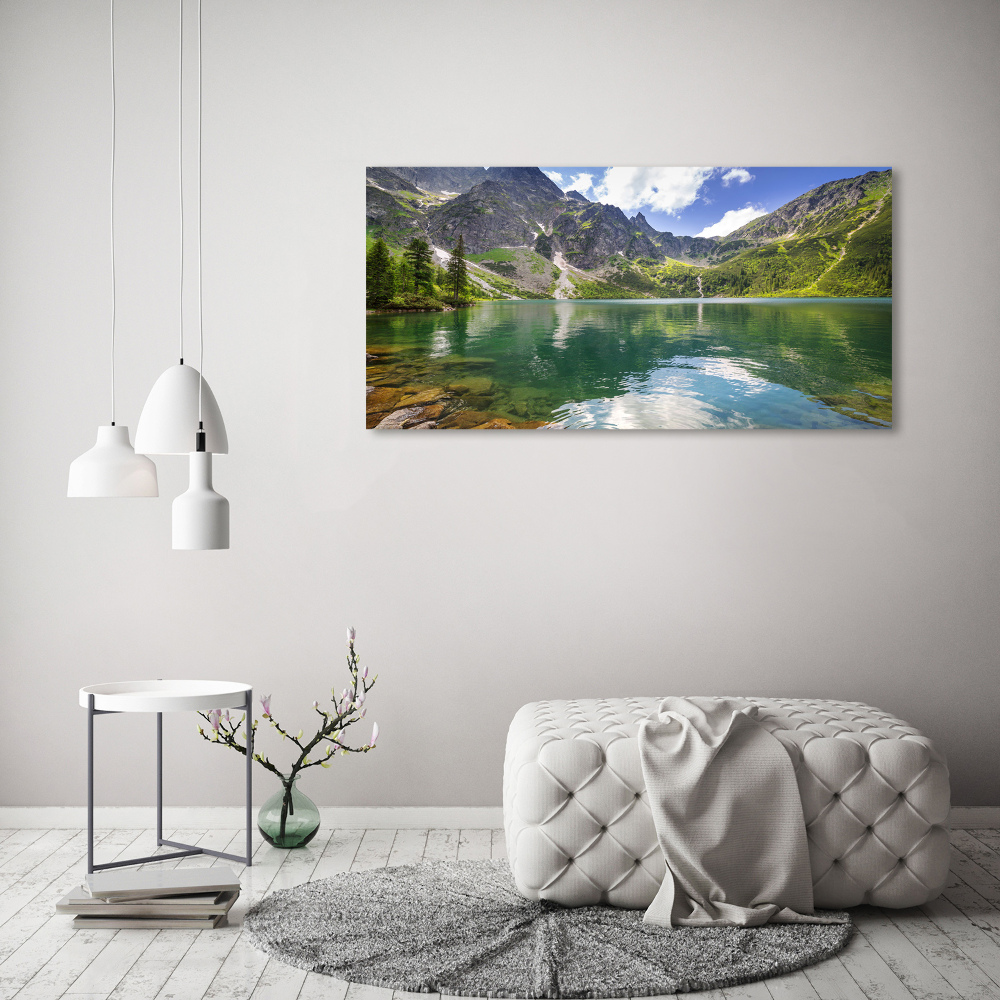 Moderní obraz canvas na rámu Mořské oko Tatry