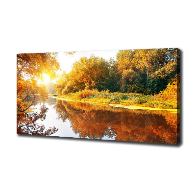Foto obraz na plátně do obýváku Řeka na podzim