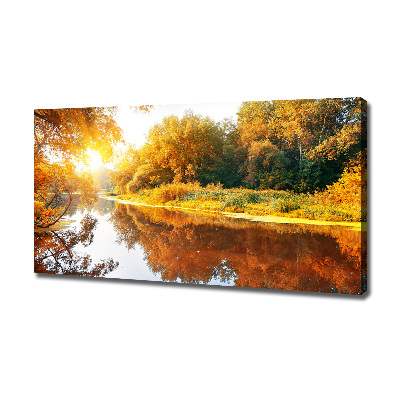 Foto obraz na plátně do obýváku Řeka na podzim