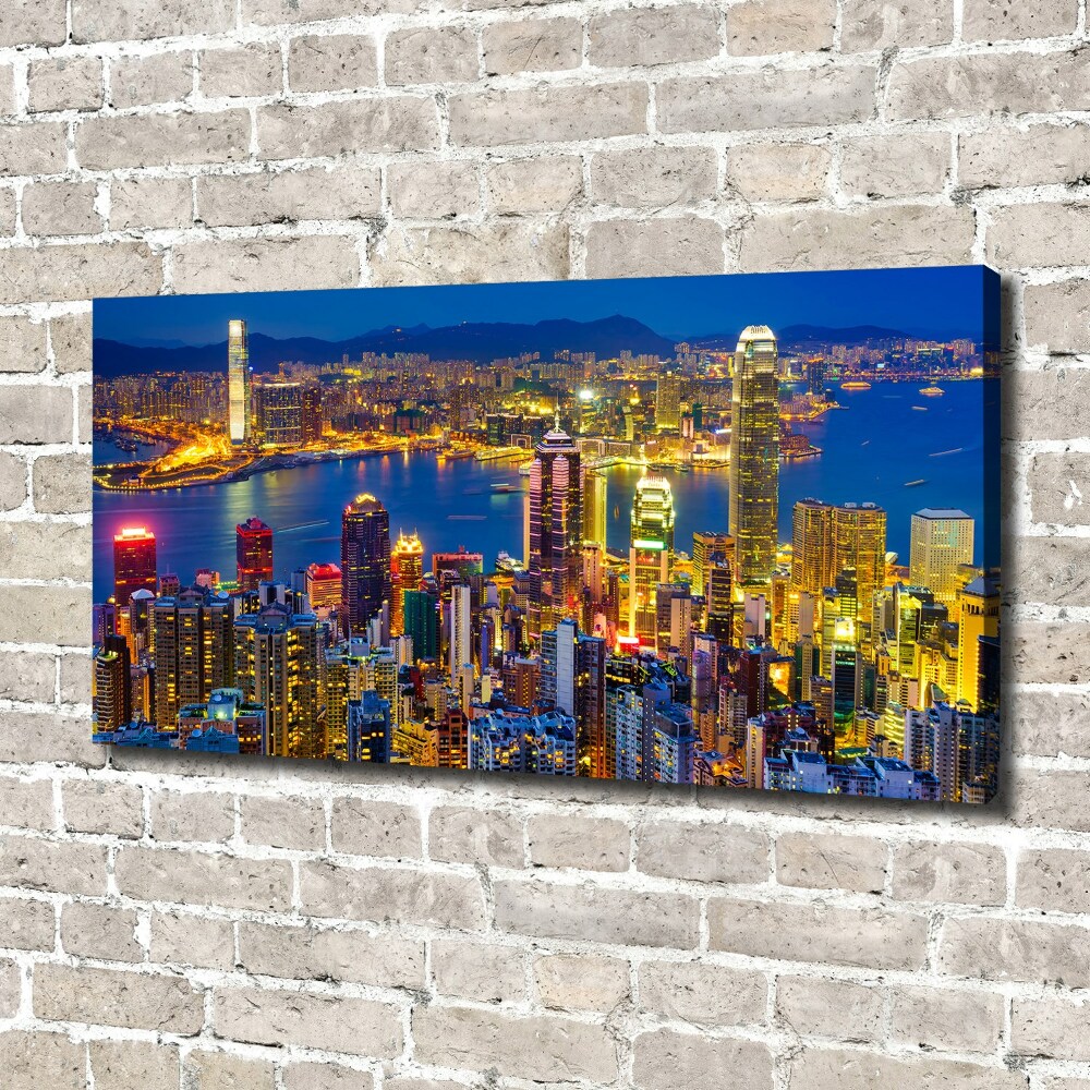 Foto obraz canvas Noční Hongkong