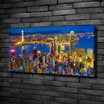 Foto obraz canvas Noční Hongkong