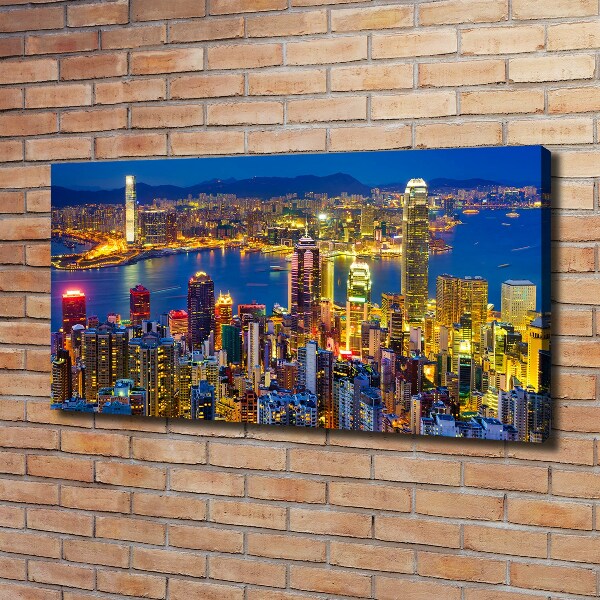 Foto obraz canvas Noční Hongkong