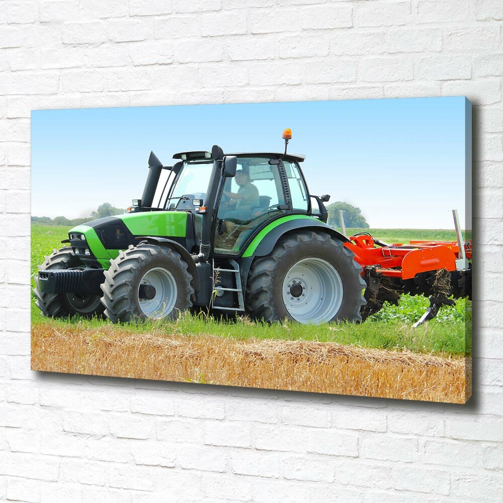Foto obraz na plátně Traktor na poli