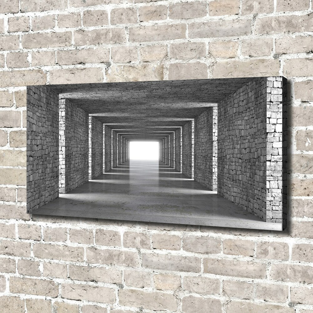 Foto obraz na plátně do obýváku Tunel z cihel