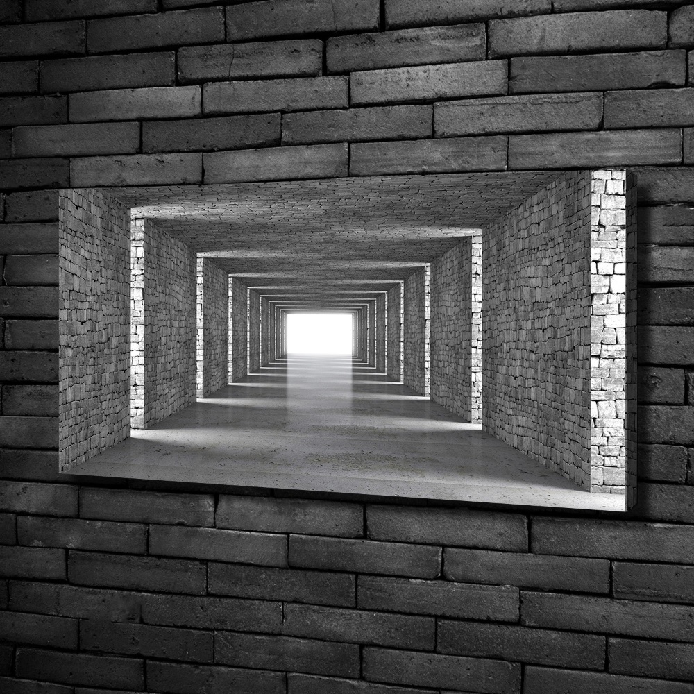 Foto obraz na plátně do obýváku Tunel z cihel