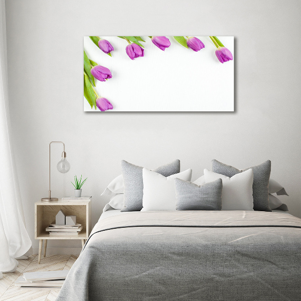 Moderní fotoobraz canvas na rámu Fialové tulipány