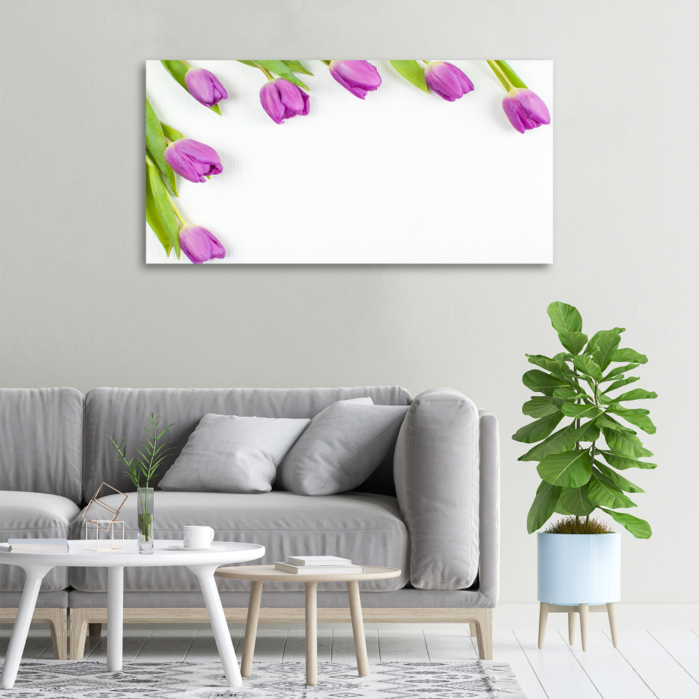 Moderní fotoobraz canvas na rámu Fialové tulipány