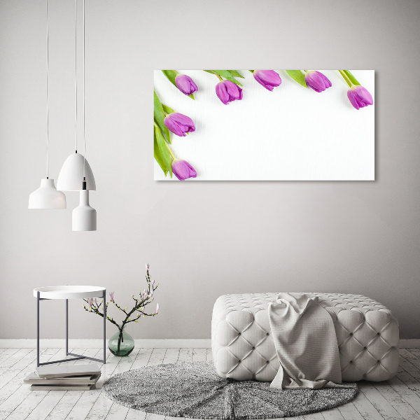 Moderní fotoobraz canvas na rámu Fialové tulipány