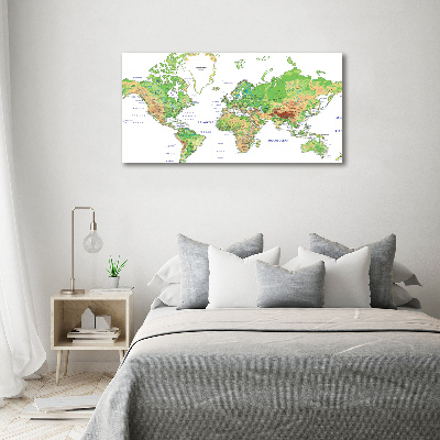 Moderní fotoobraz canvas na rámu Mapa světa