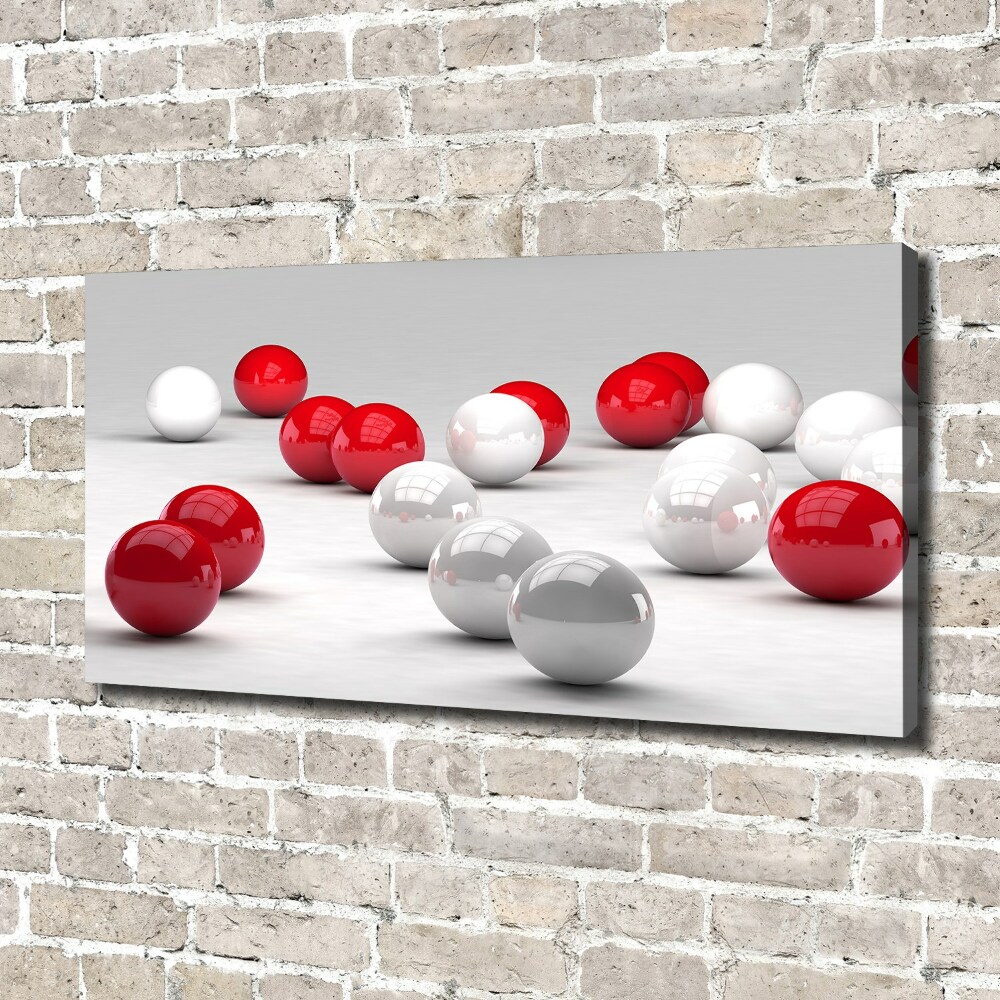 Foto obraz canvas Červenobílé koule