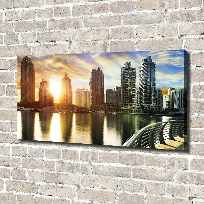 Foto obraz na plátně Dubai západ slunce