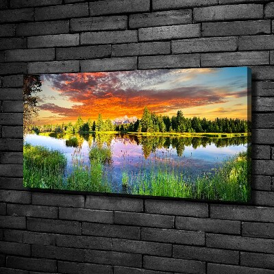 Moderní fotoobraz canvas na rámu Řeka v lese