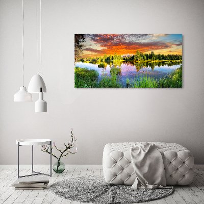 Moderní fotoobraz canvas na rámu Řeka v lese