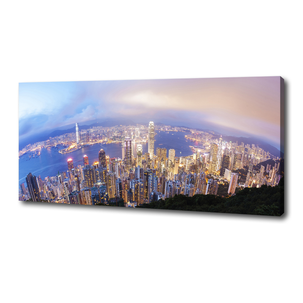 Foto-obraz canvas do obýváku Hongkong panorama