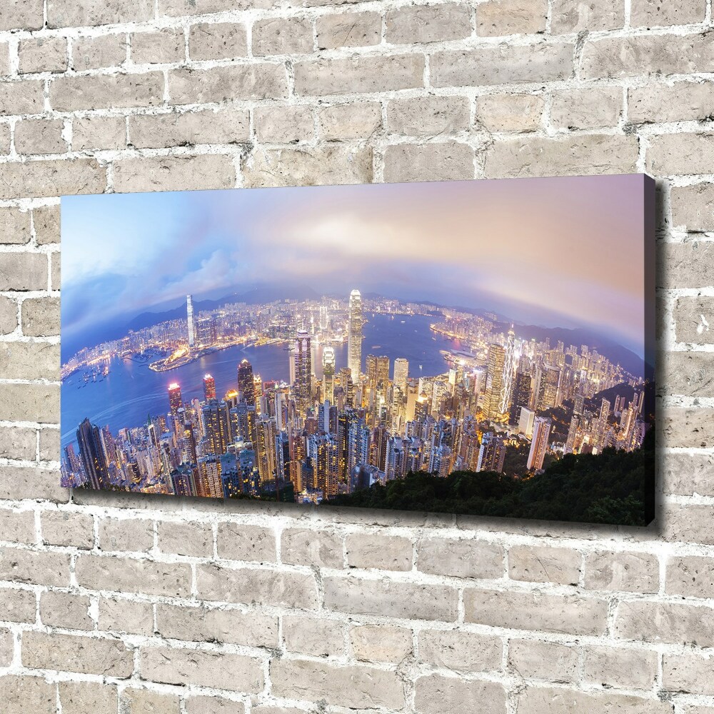 Foto-obraz canvas do obýváku Hongkong panorama