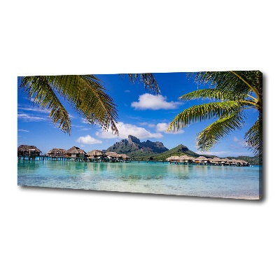 Foto obraz canvas Palmy na Bora Bora
