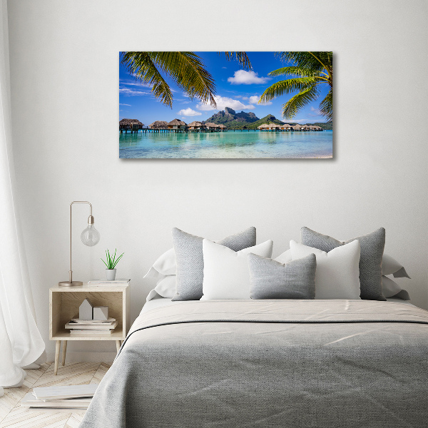 Foto obraz canvas Palmy na Bora Bora