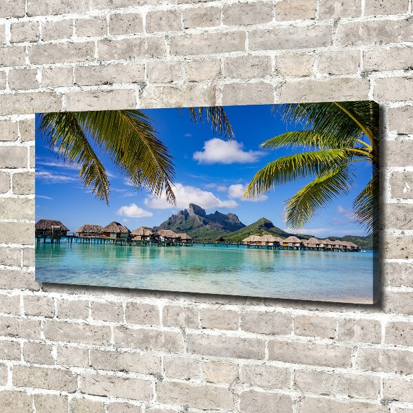 Foto obraz canvas Palmy na Bora Bora